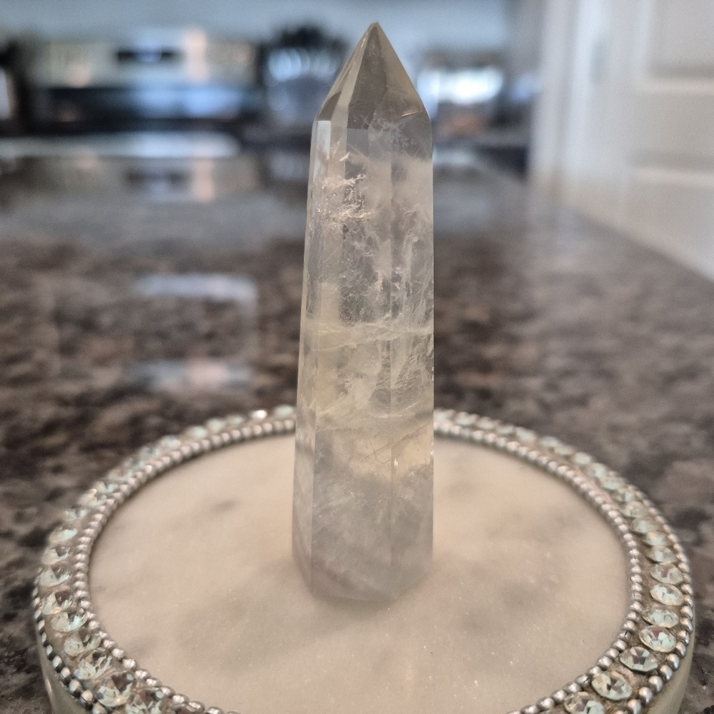 Natural Fluorite Crystal Point Obelisk Tower #I - Picture 5 of 9